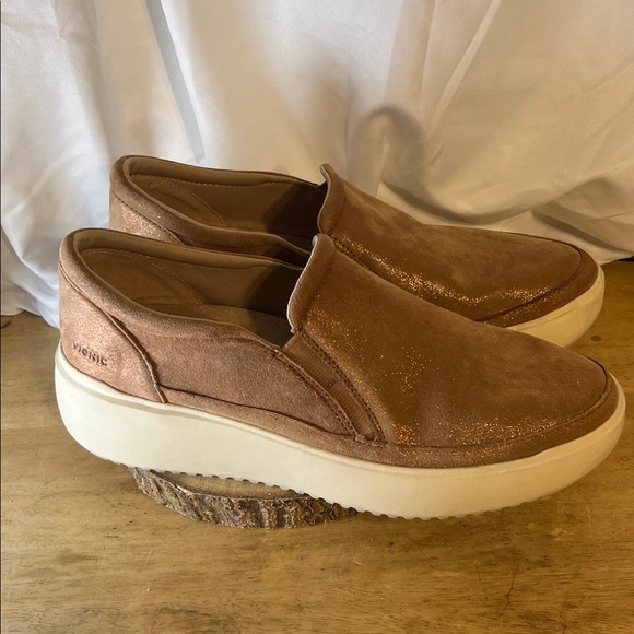 Vionic Kearny Womens Suede Slip-On Loafers - Rose Gold Size 7.5 - Picture 4 of 10